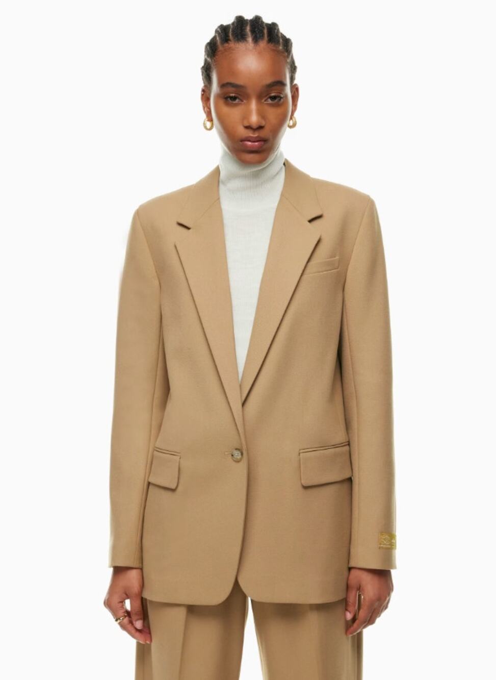Aritzia Wilfred Generation Blazer in Gold Camel Size Medium